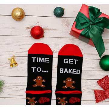 IRISGOD Funny Christmas Socks for Men & Women - Novelty Xmas Gifts - Cool Stocking Stuffers