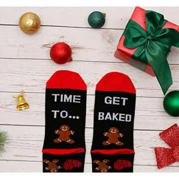 IRISGOD Funny Christmas Socks for Men & Women - Novelty Xmas Gifts - Cool Stocking Stuffers