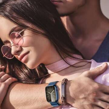 Compatible for Apple Watch Band, Ultra 2,SE, Stainless Steel Magnetic Strap Metal Mesh Sport Loop fo...