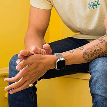 Compatible for Apple Watch Band, Ultra 2,SE, Stainless Steel Magnetic Strap Metal Mesh Sport Loop for iWatch Bands 38mm 40mm 41mm 42mm 44mm 45mm 46mm 49mm Series 10/9/8/7/6/5/4/3/ Women Men Rose Gold