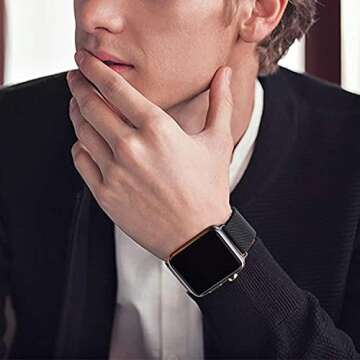 Compatible for Apple Watch Band, Ultra 2,SE, Stainless Steel Magnetic Strap Metal Mesh Sport Loop for iWatch Bands 38mm 40mm 41mm 42mm 44mm 45mm 46mm 49mm Series 10/9/8/7/6/5/4/3/ Women Men Rose Gold