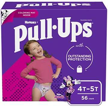 Pull-Ups Learning Designs Training Pants for Girls, 4T-5T (38-50 lbs.), 56 Count, Toddler Potty Trai...