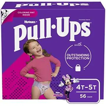 Pull-Ups Learning Designs Training Pants for Girls, 4T-5T (38-50 lbs.), 56 Count, Toddler Potty Trai...