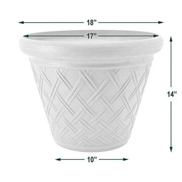Eco-Friendly PSW Basket Weave Planter for Stylish Gardening