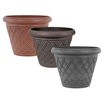 Eco-Friendly PSW Basket Weave Planter for Stylish Gardening