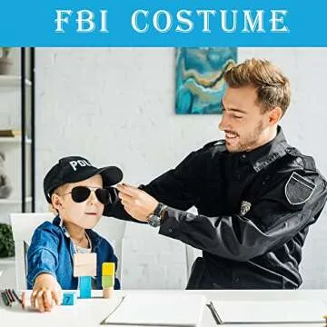Boompark Ring Wedding Bearer Security: Ring Gifts Bearer Sun Glasses + EarPiece Cosplay + Ring Wedding Bearer Badge Police Fbi
