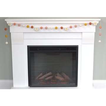 Handmade Felt Daisy Garland for Spring and Easter Decor