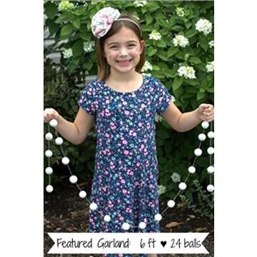 Handmade Felt Daisy Garland for Spring and Easter Decor