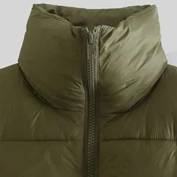 KEOMUD Women's Winter Crop Vest Stylish Warm Sleeveless Puffer