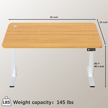 Furmax Electric Height Adjustable Standing Desk for Home Office