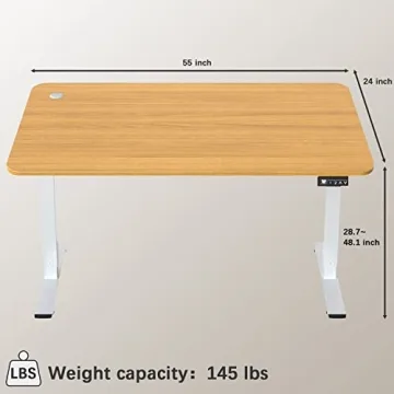 Furmax Electric Height Adjustable Standing Desk for Home Office
