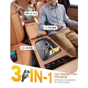 Ultra-Slim Car Charger for iPhone 16 Fast Charging