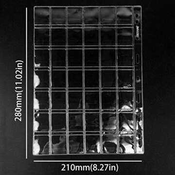 420 Pockets Coin Binders Pages - 1.14 inch Holders 10 pcs Loose-Leaf Sheets Acid-Free Collection Holders for Medallion Coin Stamp Currency Collecting Supplies 29x29mm / 1.14x1.14 inch CS03242