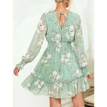 Prettywear Floral Chiffon Wrap Dress for All Occasions