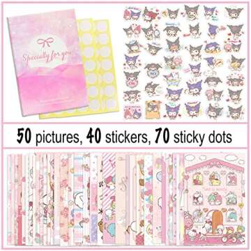 ARTBIZ 160PCS Anime Wall Collage Kit Aesthetic Pictures, Pink Anime Photo Collection for Teen Room D...