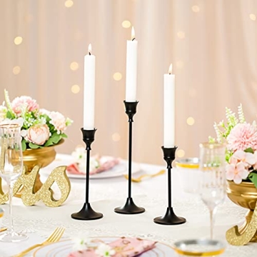 Nuptio Black Candle Holder Set for Elegant Decor