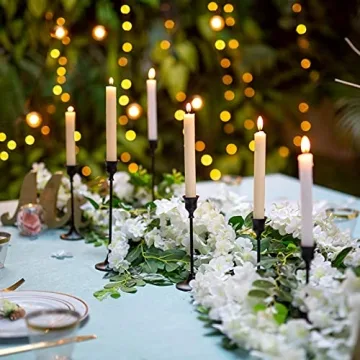 Nuptio Black Candle Holder Set for Elegant Decor