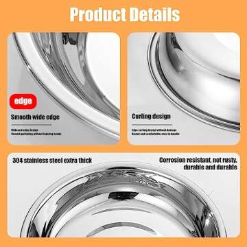 4 Pcs Stainless Steel Cat Bowls,5.5 Inches Metal Cat Bowl, Cat Food Bowls for Indoor Cats, Whisker Fatigue Cat Bowl, Shallow Cat Food Dish, Kitten Food Bowl, Elevated Food Bowls for Cats (5.5 inches)