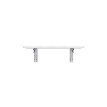 Yescom Wall Mounted Floating Folding Desk Wooden PC Dining Drop Leaf Table 24"x16" 50lbs Weight Capicity for Study White