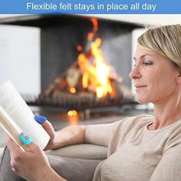 Zonon 20 Pieces Rubber Finger Tips Guard 5 Sizes Silicone Thimble Finger Pads Grips Assorted Colors hand Protector Covers for Sorting Task Embroidery Paperwork Carving(Blue)