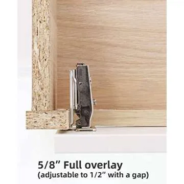 DecoBasics (10 PCS) Full Overlay Soft Close Cabinet Hinges for Kitchen Cabinets - 105° Face Frame Concealed Cabinet Door Hinge -3 Way Adjustability -Clip on Plate & Matching Screw 4 Easy Installation
