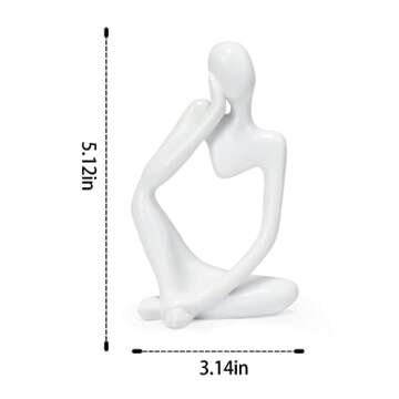 INNOLITES Resin Statue Thinker Style Decoration Abstract Sculptures Collectible Figurines for Home D...