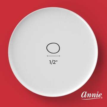 ANNIE 1000 RUBBER BANDS 1/2" #BLACK