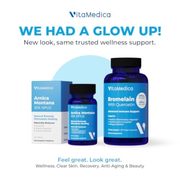 VitaMedica | Arnica Montana 30X and Bromelain with Quercetin Bundle | Arnica Montana | Bromelain | Quercetin | Recovery Bundle | Plant Based | Made in USA