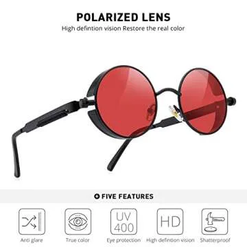 MERRY'S Gothic Steampunk Sunglasses - Stylish Unisex Eyewear