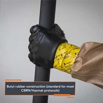 MIRA Safety Protective CBRN Gloves | Reusable Chemical Resistant Heavy-Duty Industrial Work Gloves |...