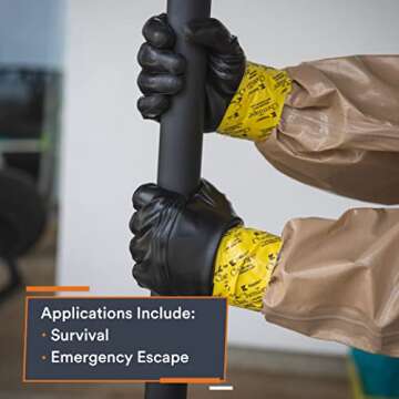 MIRA Safety Protective CBRN Gloves | Reusable Chemical Resistant Heavy-Duty Industrial Work Gloves | Black 1 Pair XS to XXL (Large (LG))