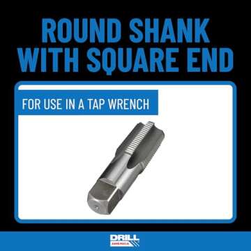 Drill America - POU1/2NPTW/DRILL 1/2" Carbon Steel NPT Pipe Tap and 23/32" High Speed Steel Drill Bit Set, POU Series