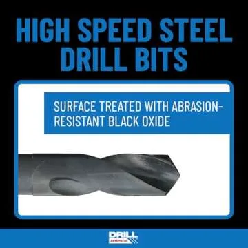 Drill America - POU1/2NPTW/DRILL 1/2" Carbon Steel NPT Pipe Tap and 23/32" High Speed Steel Drill Bit Set, POU Series