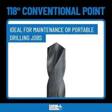 Drill America - POU1/2NPTW/DRILL 1/2" Carbon Steel NPT Pipe Tap and 23/32" High Speed Steel Drill Bit Set, POU Series