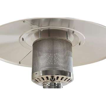 Sunjoy 47,000 BTU Avanti Outdoor Portable Propane Heater for Patio and Garden with Safety Auto Shut Off Valve and Wheels, Black…