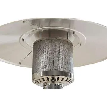 Sunjoy 47,000 BTU Avanti Outdoor Portable Propane Heater for Patio and Garden with Safety Auto Shut Off Valve and Wheels, Black…