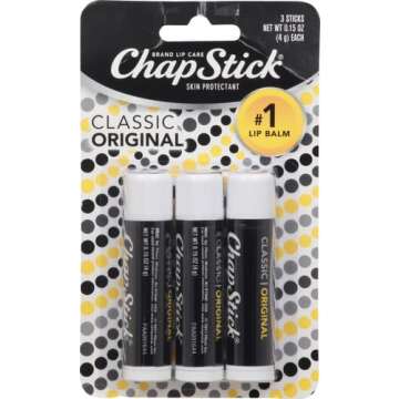 ChapStick Classic Original Lip Balm Tubes, Lip Care - 0.15 Oz (Pack of 3)