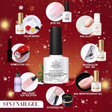 Born Pretty Gel Nail Polish Set Spring Summer Gel Polish Neon Pastel Sweet Candy Macron Color Gel Nail Art Gift Collection 39PCS