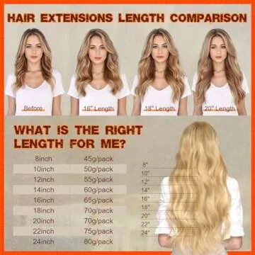 Benehair 14inch Clip-in Hair Extensions for Women