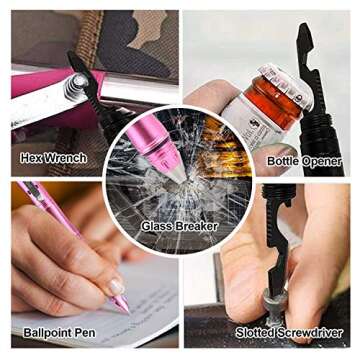 Versatile 8-in-1 Tactical Pen for Women - Unique Gift Idea