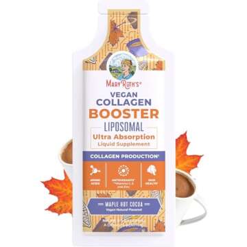 MaryRuth Organics Collagen Booster Liposomal | Sugar Free | Liquid Collagen Booster with Vitamin C, E, Zinc, Copper & Silica | Skin Care & Joint Support | Vegan | Non-GMO | Gluten Free | 14 Servings