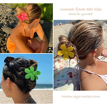 Stylish Flower Hair Clips for All Hair Types - Secure Hold