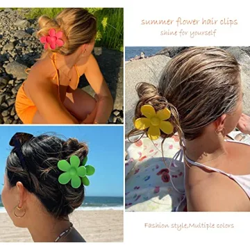 Stylish Flower Hair Clips for All Hair Types - Secure Hold