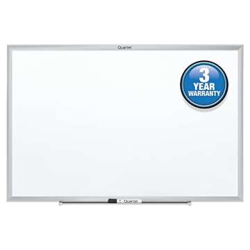 Quartet Whiteboard, Non-Magnetic Dry Erase White Board, 6' x 4', Total Erase, Silver Aluminum Frame (S537)