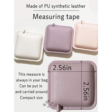haoa Tape Measure for Body Measuring, 79Inch/2Meters Retractable Measuring Tape for Body Fabric Sewing,Measurements Dual Sided (Square,1 Pack)(White)