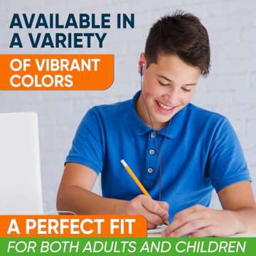 Redskypower 10 Pack Black Color Kid's Wired Earbud Headphones, Individually Bagged, Disposable Earbuds Ideal for Students in Classroom Libraries Schools, Bulk Wholesale