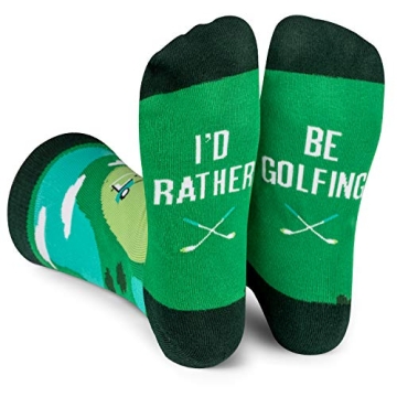 Lavley I'd Rather Be Golfing Socks - Funny Gift for Golfers