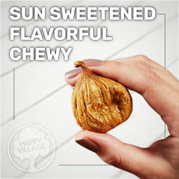 Happy Village Organic Dried Figs - Gourmet Vegan Snack