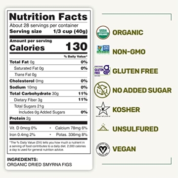 Happy Village Organic Dried Figs - Gourmet Vegan Snack