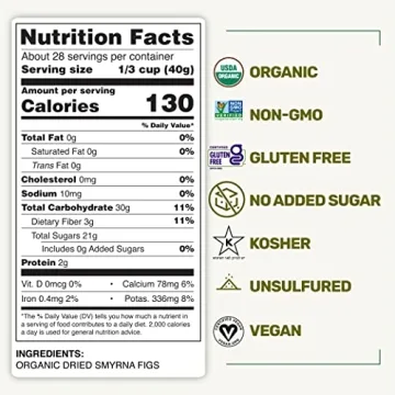 Happy Village Organic Dried Figs - Gourmet Vegan Snack